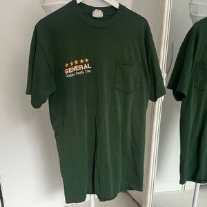 Jerzees Dark Green Tee with Chest Pocket